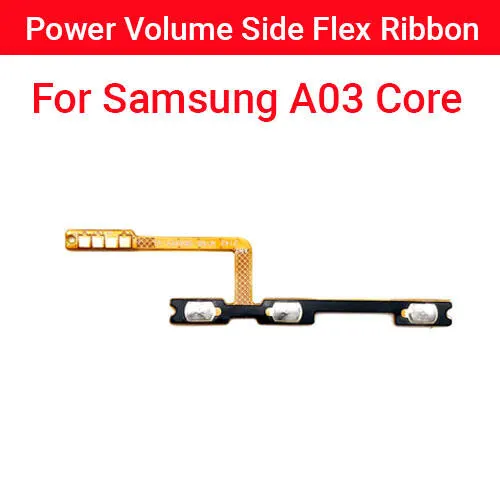 New Power Volume Side Button Flex Cable For Samsung Galaxy A03 Core Power ON OFF Volume Up Down Side Buttons Key Replacement parts Flex Cables Price in Bangladesh - Mobile.com.bd