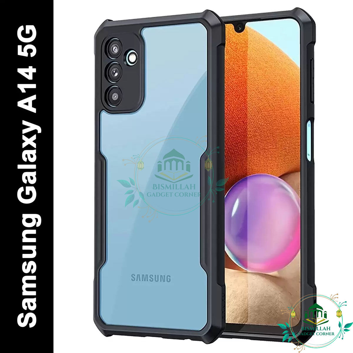 Xundd Back Cover for Samsung Galaxy A14 5G Transparent Hybrid Hard PC Back Bumper