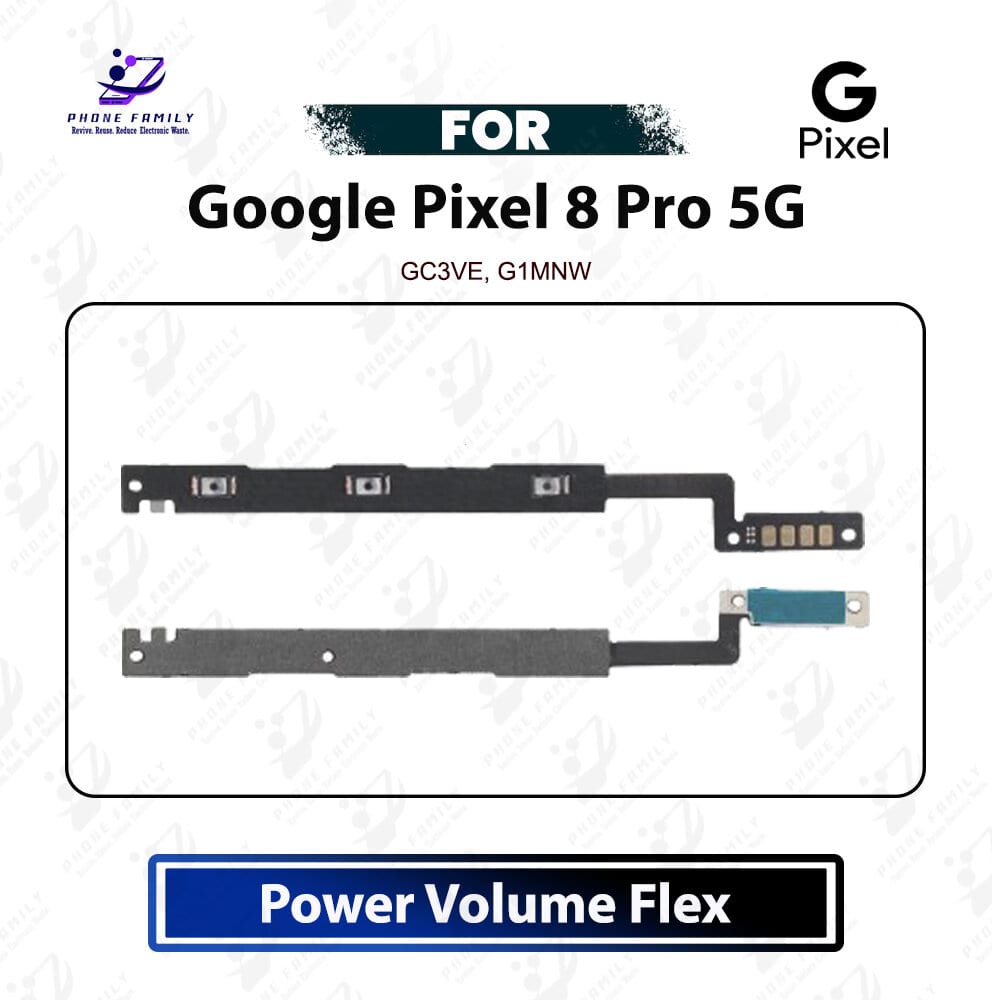 Google Pixel 8 Pro 5G Power On Off Switch Button Side Volume Up Down Buttons Flex Cable Replacement Repair Spare Part For GC3VE, G1MNW - Price in Bangladesh