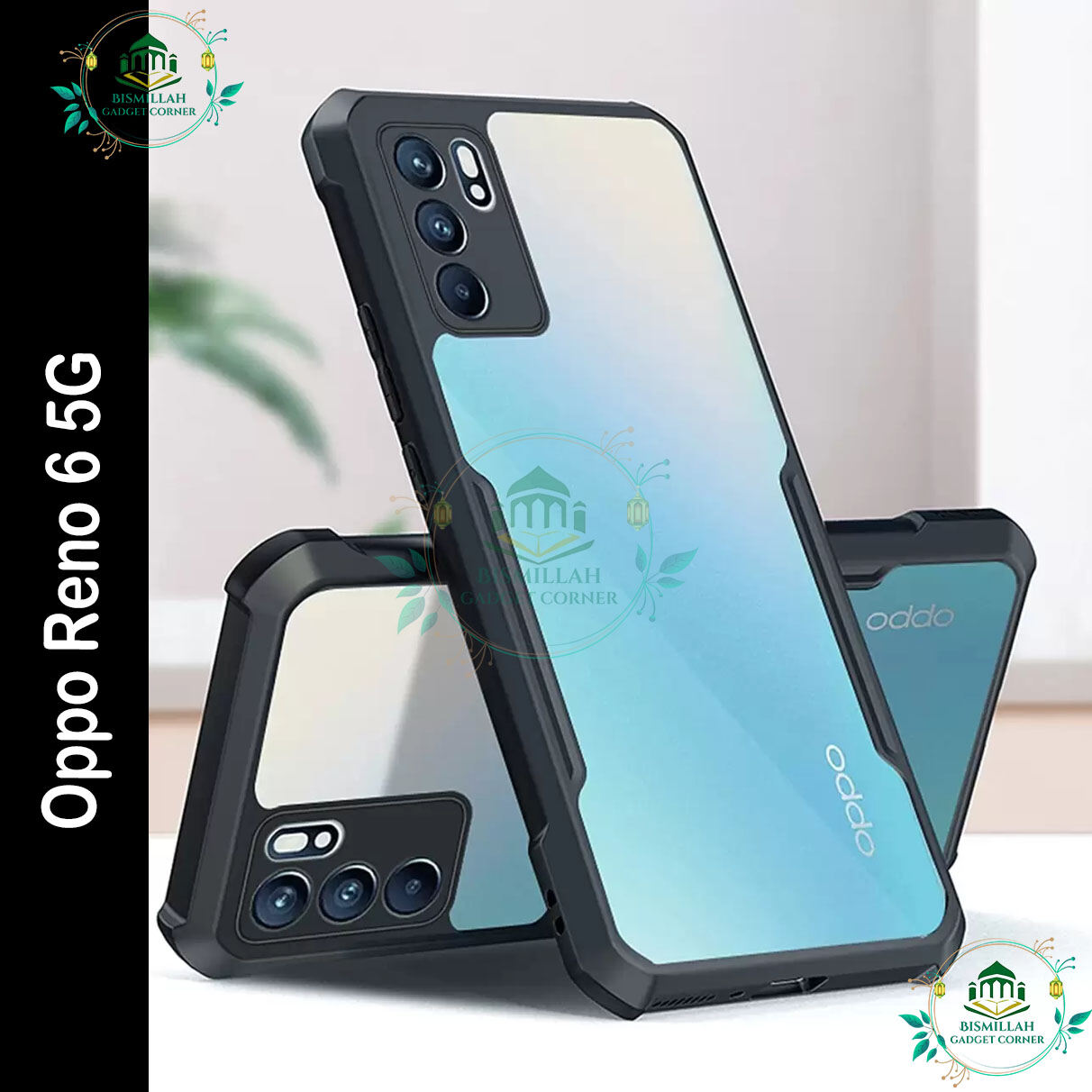 OPPO Xundd Back Cover for Oppo Reno 6 5g Transparent Hybrid Hard PC Back Bumper Case & Cover Price in Bangladesh - Mobile.com.bd
