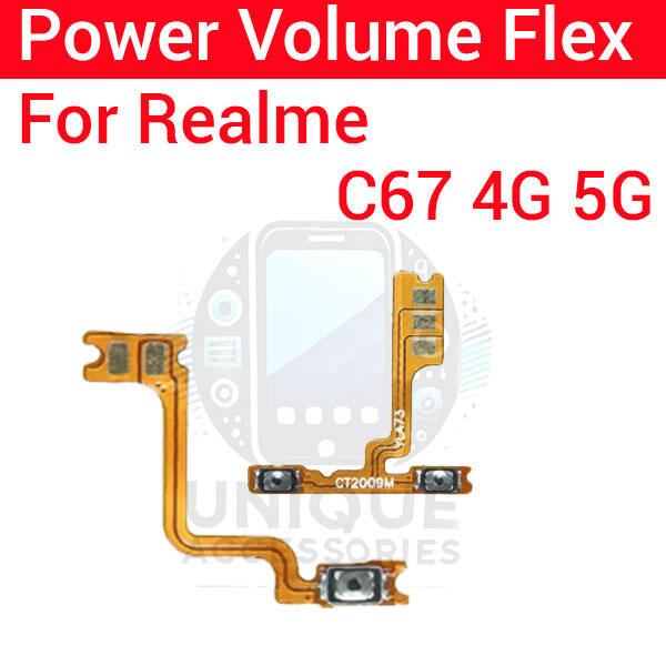 Realme C67 4G 5G Power on / off Switch Button Side Volume Up Down Buttons Flex Cable Replacement Parts Flex Cables Price in Bangladesh - Mobile.com.bd