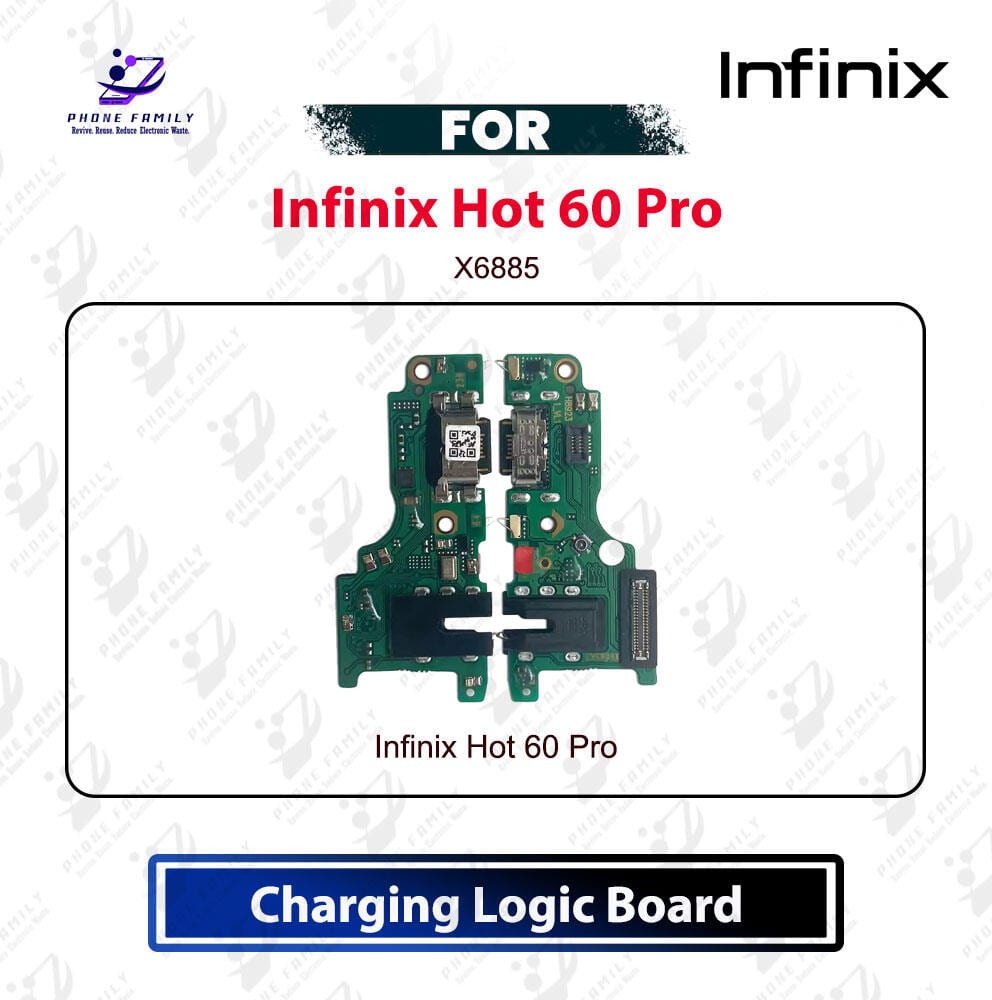 Infinix Hot 60 Pro Charging Logic Board USB Charging Port PCB Dock Connector Spare Repair Part (Model X6885 ) Price in Bangladesh - Mobile.com.bd