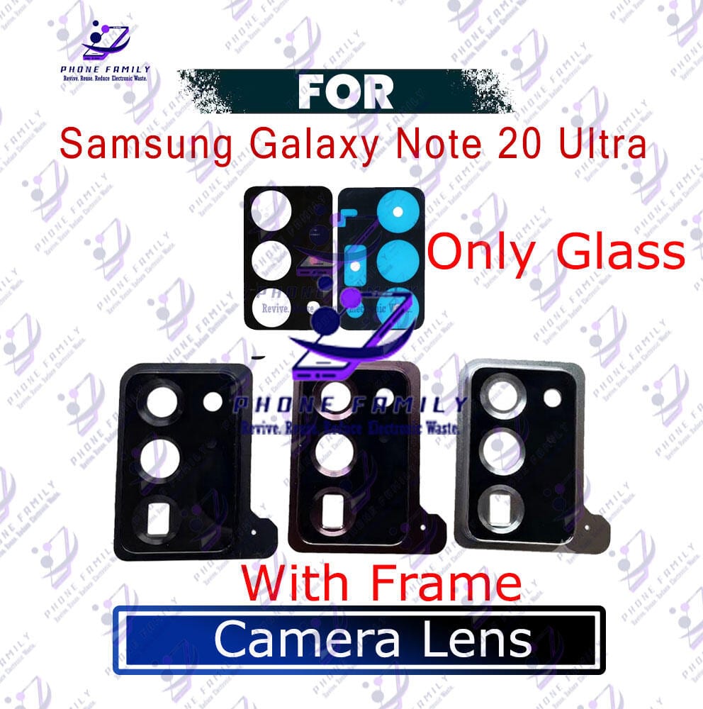 For Samsung Galaxy Note 20 Ultra Camera Main Glass Lens With Frame Replacement Part Main Camera Glass (not Protector) Price in Bangladesh - Mobile.com.bd
