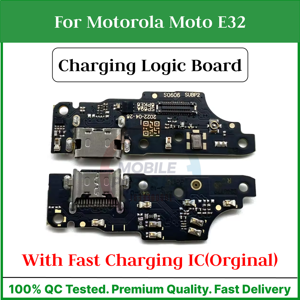 Charging Logic Board For Motorola Moto E32 Charging Port For (M2003J6B2G) USB Plug PCB Dock Connector Replacement Parts Mobile Parts & Accessories Price in Bangladesh - Mobile.com.bd
