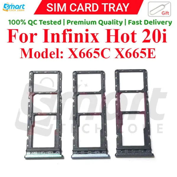 For Infinix Hot 20i Sim Tray Micro SD Card Slot with Sim Ejector Pin Replacement Parts Sim Trays & Ejector Pins Price in Bangladesh - Mobile.com.bd