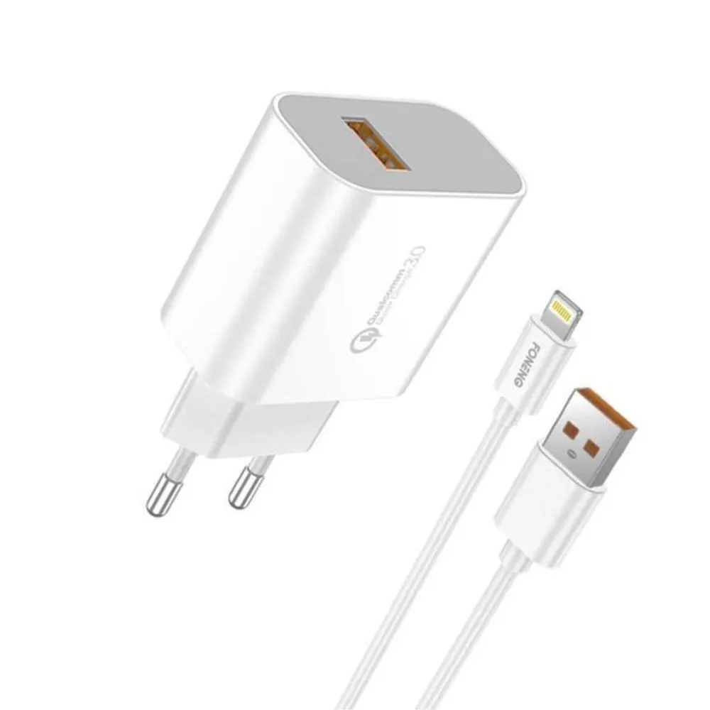 FONENG EU46 18W Fast Charger QC3 with Type-C Cable - Price in Bangladesh