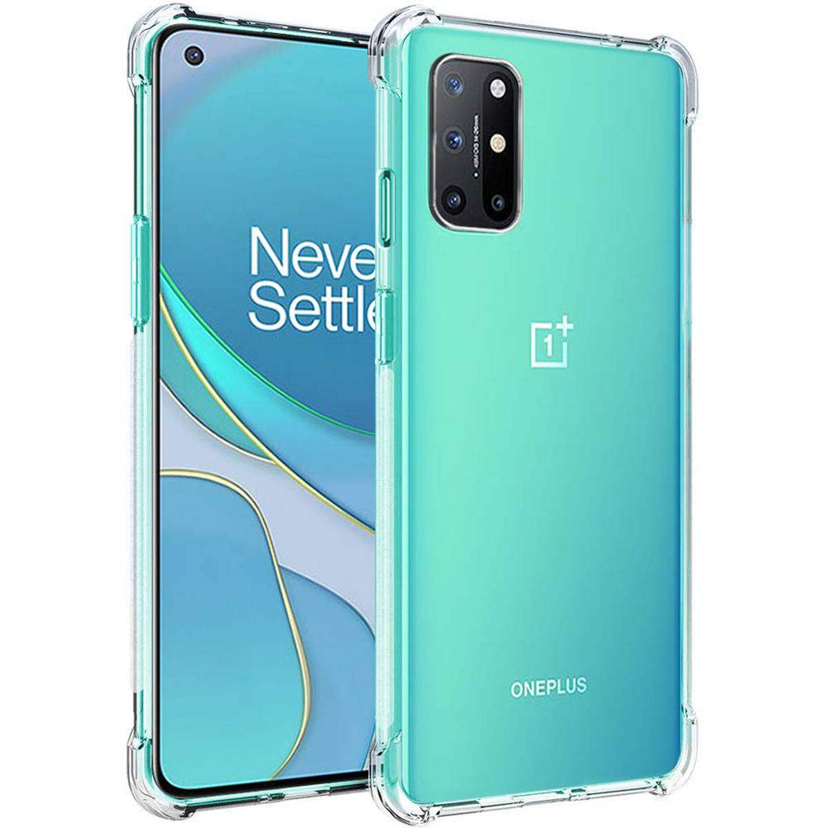 For OnePlus 9R Silicone Shock Proof Hard Back Soft Air Corner Bumper Anti-Scratch Cover Case for "OnePlus 9R" (Transparent cover)