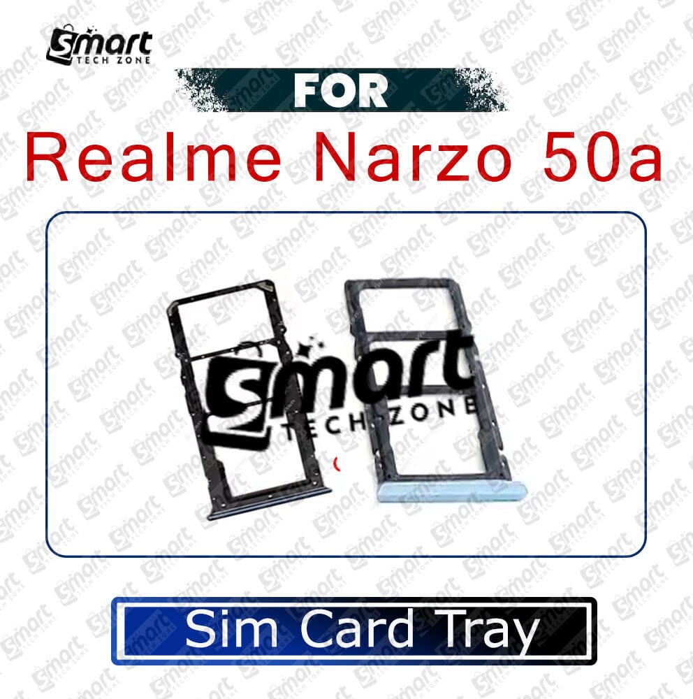For Realme Narzo 50a Sim Tray Micro SD Card Slot with Sim Ejector Pin Replacement Parts Sim Card Tray Price in Bangladesh - Mobile.com.bd