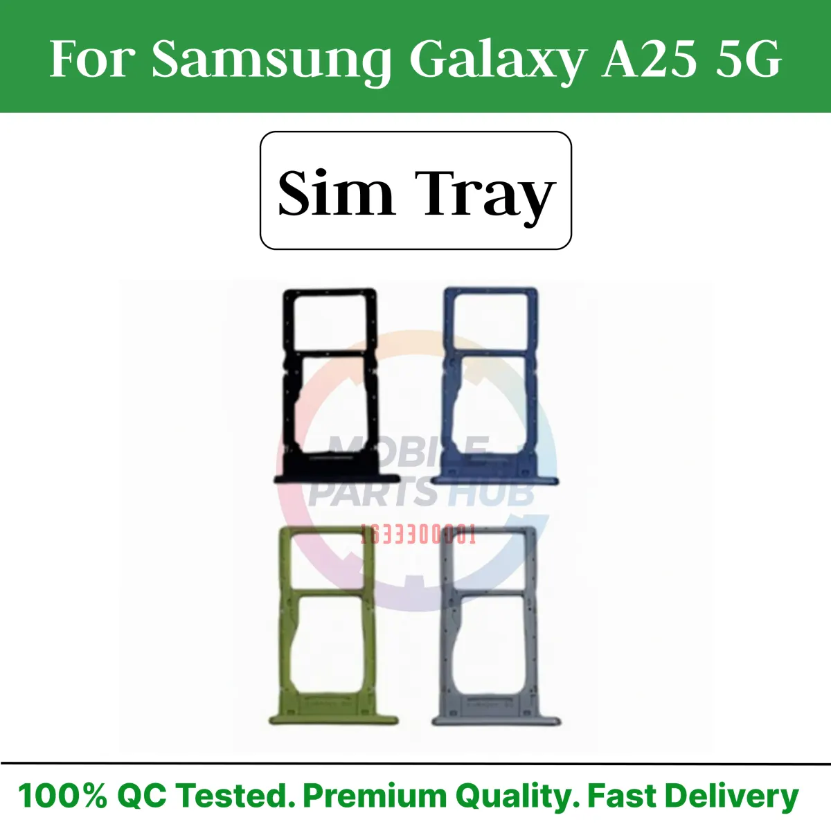 Samsung Galaxy A25 5G A256 Sim Tray Micro SD Card Slot with Sim Ejector Pin Replacement Parts Sim Trays & Ejector Pins Price in Bangladesh - Mobile.com.bd