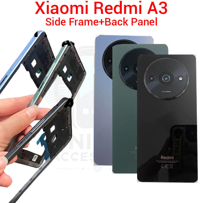 Xiaomi For Xiaomi Redmi A3 Side Frame + Back Panel Housing + Camera Glass Back shell Replacement Spare Parts Back Panels & Housings Price in Bangladesh - Mobile.com.bd