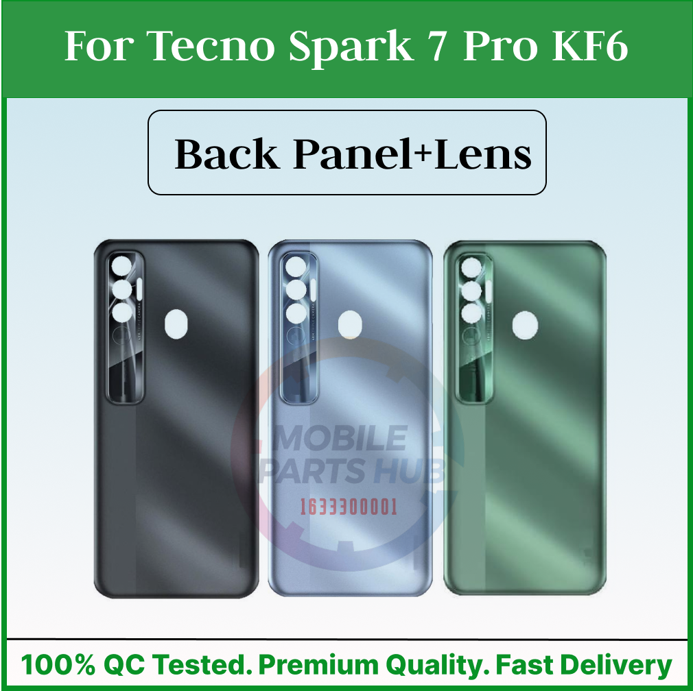 Tecno Spark 7 Pro KF6 Back Panel/Backshell/ Casing + With Camera Lens + Side Buttons With Logo-All Colors Available Mobile Parts & Accessories Price in Bangladesh - Mobile.com.bd
