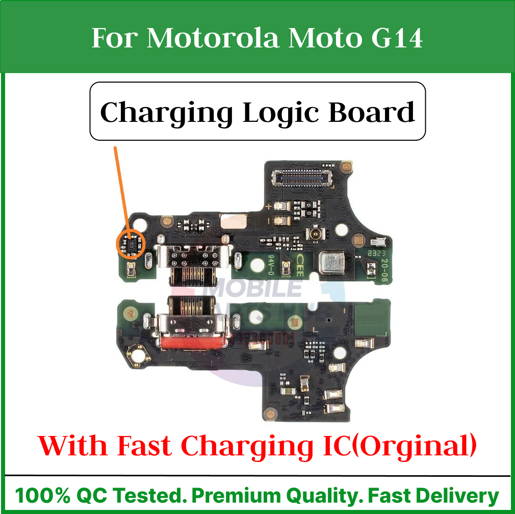 Charging Logic Board For  Motorola Moto G14 Charging Port For (M2003J6B2G) USB Plug PCB Dock Connector Replacement Parts Mobile Parts & Accessories Price in Bangladesh - Mobile.com.bd