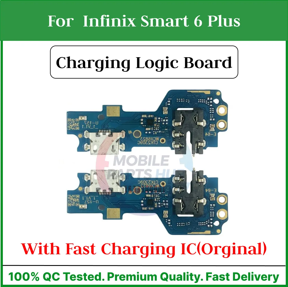 Charging Logic Board For  Infinix Smart 6 Plus Charging Port For USB Plug PCB Dock Connector Replacement Parts Charging Port Parts Price in Bangladesh - Mobile.com.bd