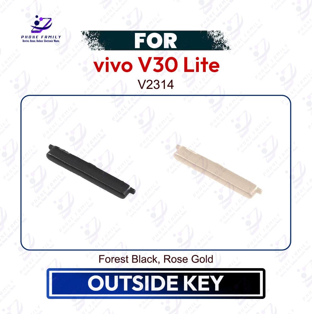 vivo V30 Lite Power & Volume Up Down Button Outside Key | Side Key External Button Replacement | V2314 Price in Bangladesh - Mobile.com.bd