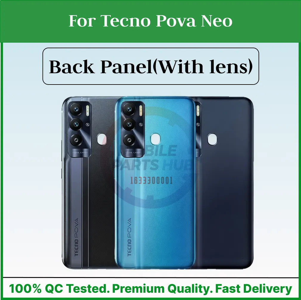 For Tecno Pova Neo Back Panel/Backshell/ Casing +Camera lens + Side Button With Logo-All Colors Available Back Panels & Housings Price in Bangladesh - Mobile.com.bd
