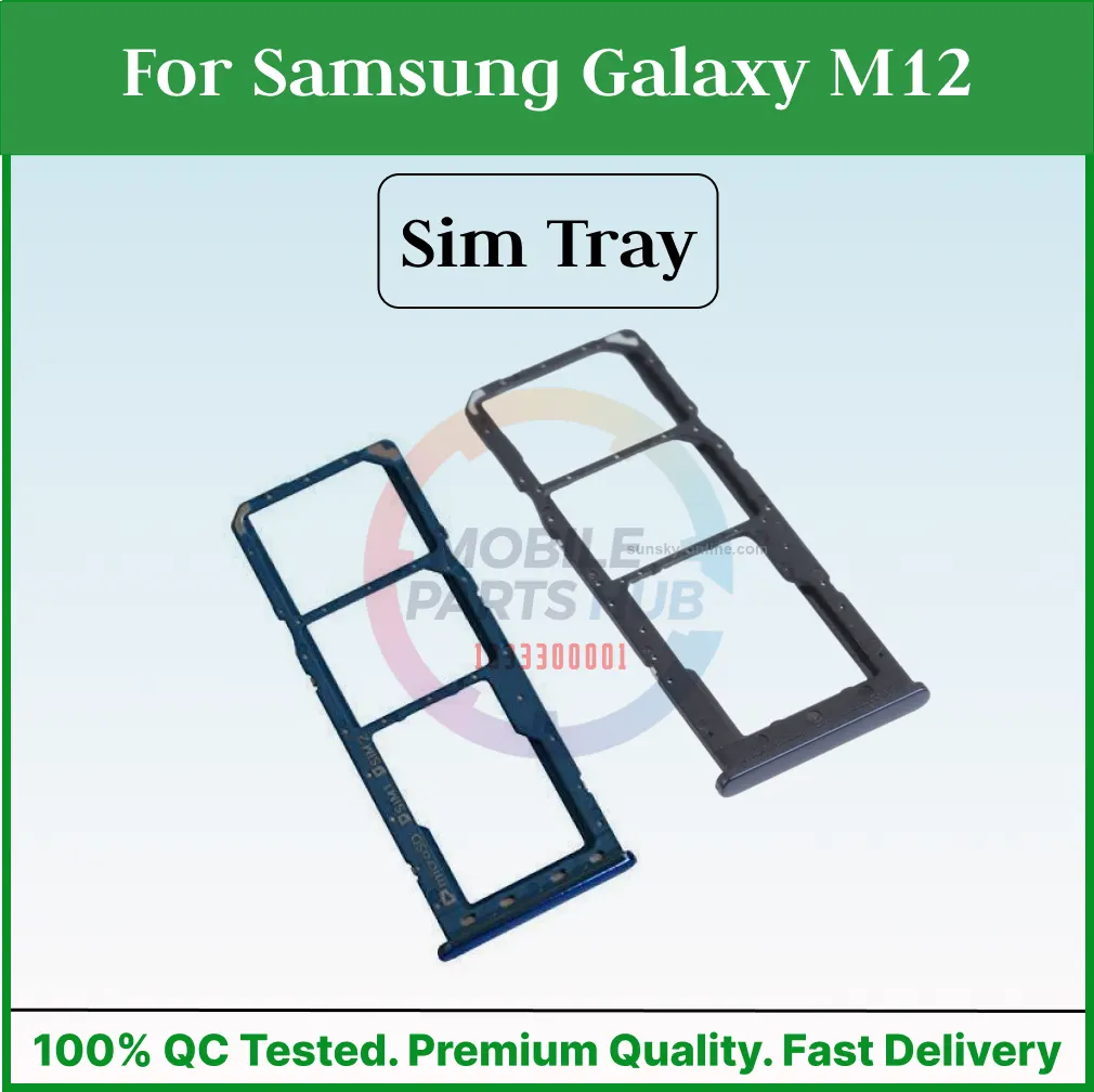For Samsung Galaxy M12 Sim Tray Micro SD Card Slot with Sim Ejector Pin Replacement Part Sim Trays & Ejector Pins Price in Bangladesh - Mobile.com.bd