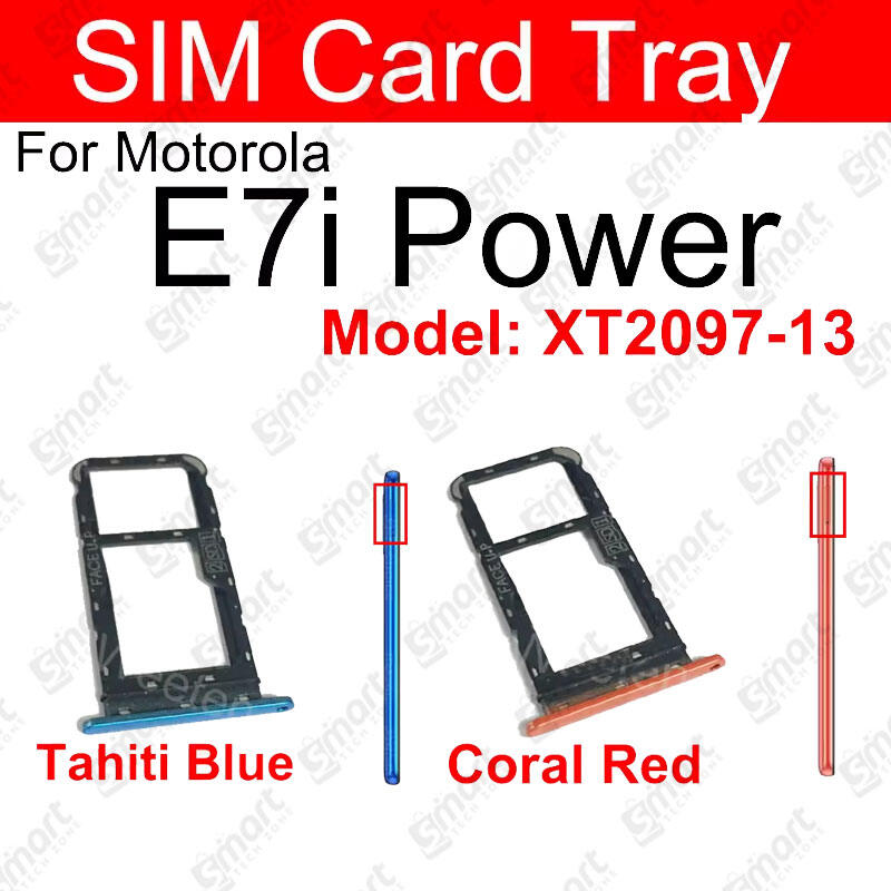 For Motorola E7i Power XT2097-13 Sim Tray Micro SD Card Slot with Sim Ejector Pin Replacement Part - Price in Bangladesh