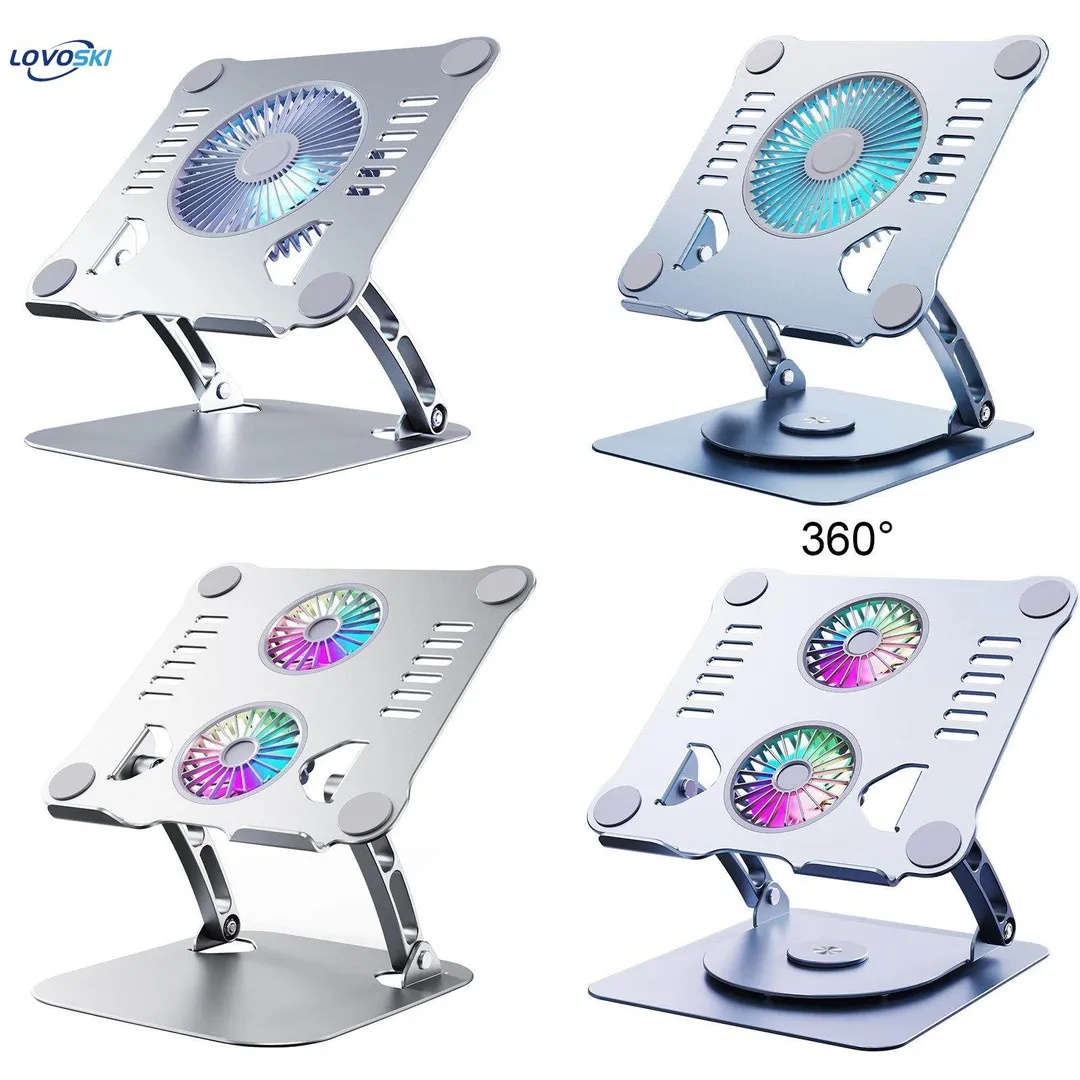 Laptop Stand, Aluminum Laptop Cooling Stand with 2 Fans Phone Holders & Stands Price in Bangladesh - Mobile.com.bd