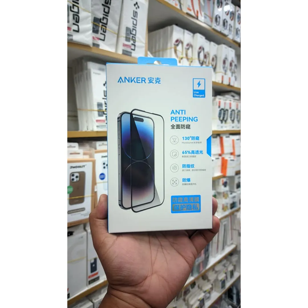 Anker Ultra Protect Anti Peeping Clear Smooth Privacy Tempered Gorilla Glass Screen Protector Film For Apple Iphone 15 Pro Max 6.7 Inches 2023