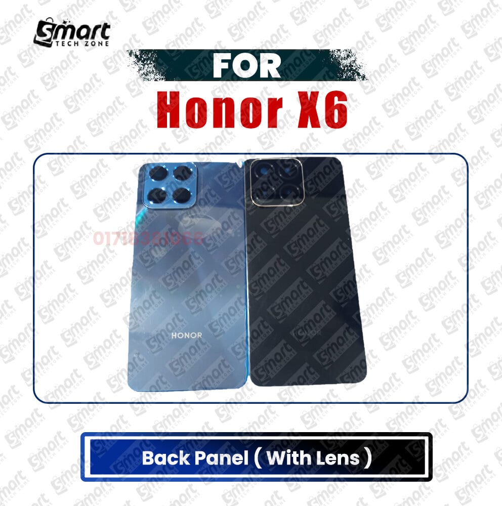 For Honor X6 Back Panel/Backshell/ Casing With Logo + Lens-All Colors Available - Price in Bangladesh
