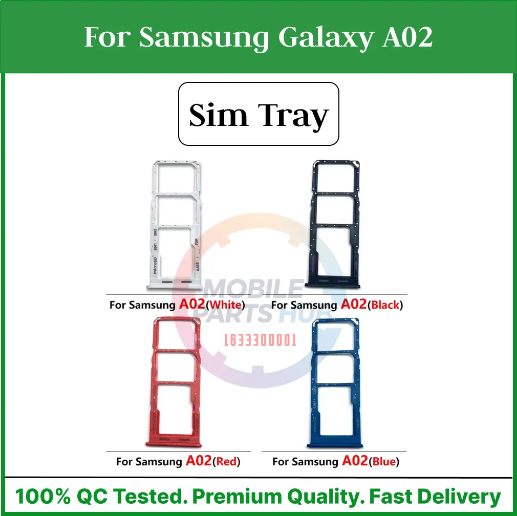 For Samsung Galaxy A02  Sim Tray Micro SD Card Slot with Sim Ejector Pin Replacement Parts Sim Trays & Ejector Pins Price in Bangladesh - Mobile.com.bd