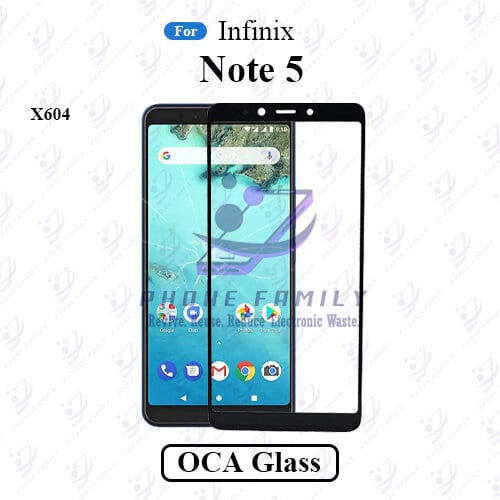 For Infinix Note 5 X604 Display Touch Screen Front Glass Lens + Lamination OCA , Not Tempered Glass Protector Oca Glass Price in Bangladesh - Mobile.com.bd