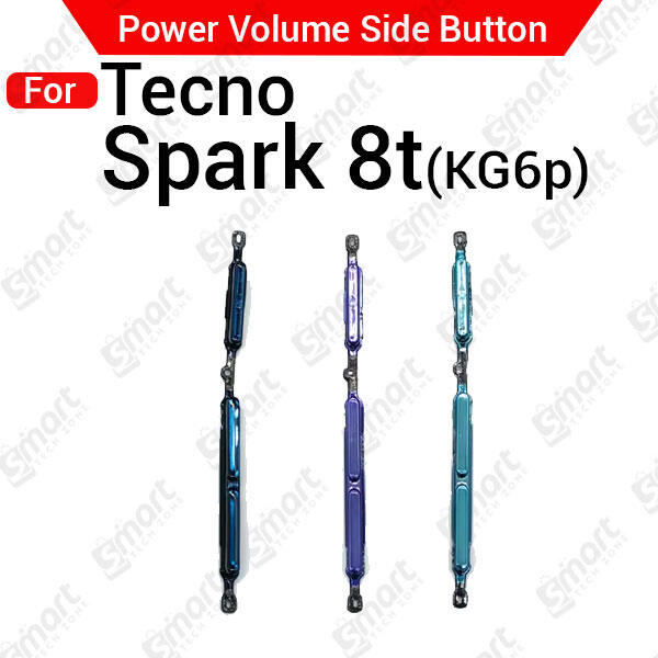 Tecno Compatible with Tecno Spark 8t External Side Buttons Volume Control Button Outside Side Keys Buttons & Key Parts Price in Bangladesh - Mobile.com.bd
