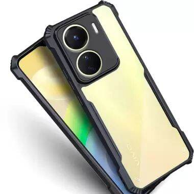 Vivo For Vivo Y02s/Y16 Edge-Reinforced Shockproof Cushion Back Clear Hybrid Transparent Hard Cover Casing (Back Case Cover For Smartphone) Case & Cover Price in Bangladesh - Mobile.com.bd