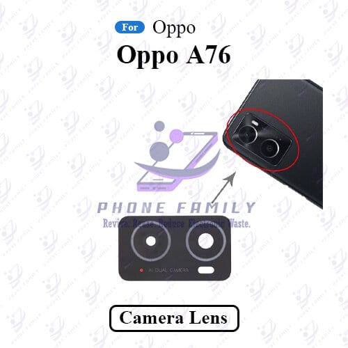 For Oppo A76 Camera Main Glass Lens Replacement Part (Not Tempered Camera Glass Protector) Main Camera Glass (not Protector) Price in Bangladesh - Mobile.com.bd