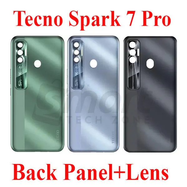 Tecno Spark 7 Pro KF6 Back Panel/Backshell/ Casing + With Camera Lens + Side Buttons With Logo-All Colors Available Back Panels & Housings Price in Bangladesh - Mobile.com.bd