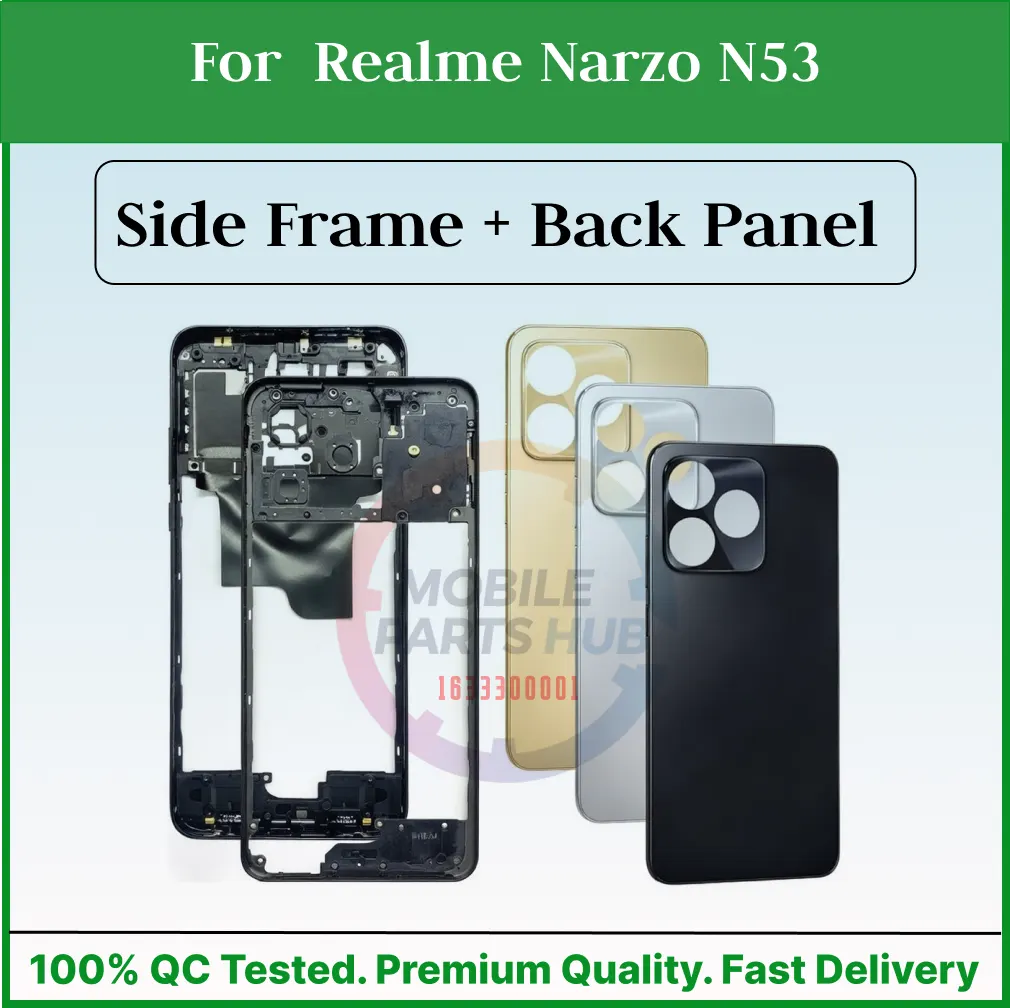 For Realme Narzo N53 Full Body Housing ( Side Frame + Back Panel Without Camera Glass ) - Price in Bangladesh