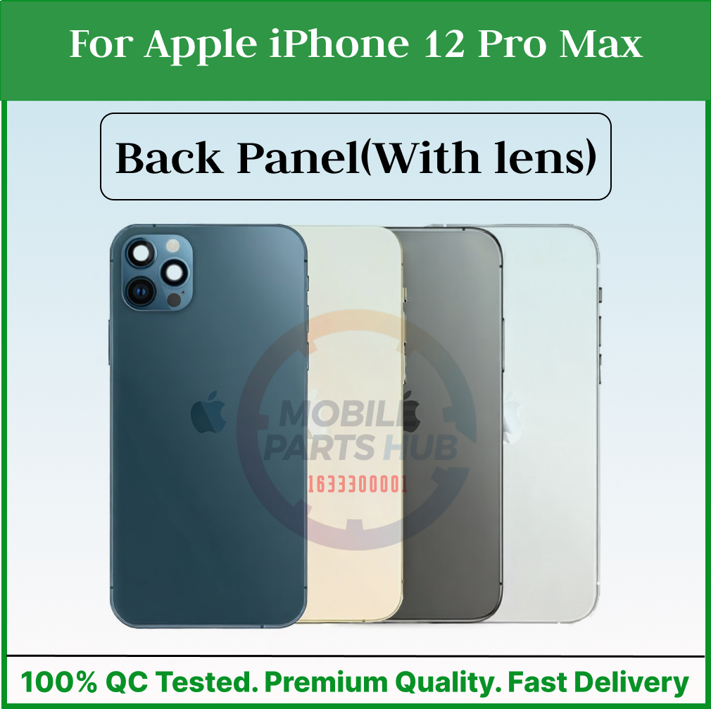 For Apple iPhone 12 Pro Max Back Panel/Backshell/ Casing + Camera Lens +Side Button With Logo-All Colors Available Mobile Parts & Accessories Price in Bangladesh - Mobile.com.bd