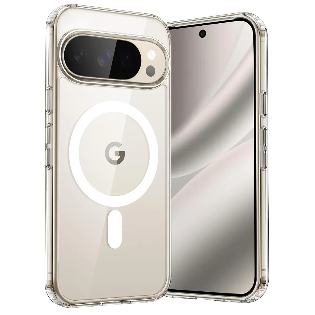 Anti Yellow Magsafe Unique Case For Google Pixel 6 6A 6 Pro 7 7A 7 Pro 8 8A 8 Pro 9 9A 9 Pro Xl 10 10A 10 Pro 10 Pro Xl Clear Hard Transparent Phone Back Cover Case