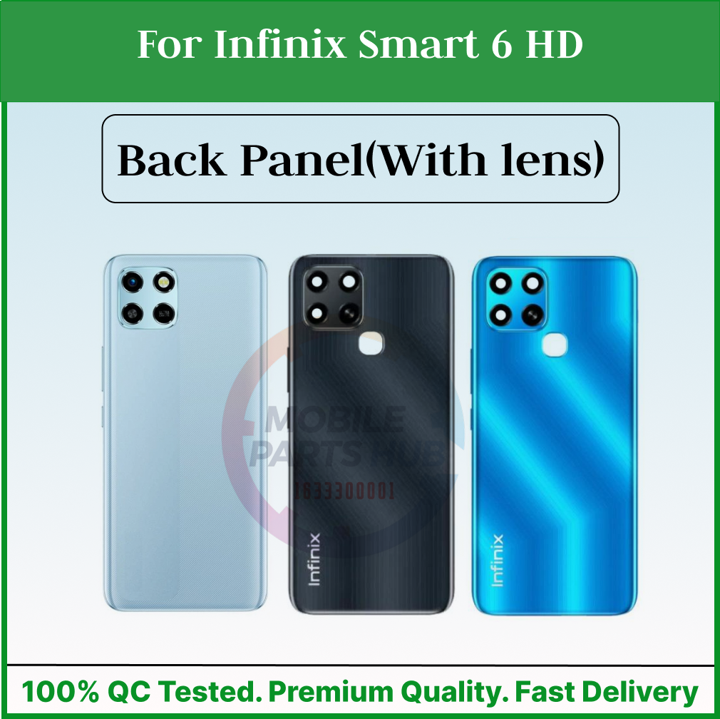 For Infinix Smart 6 HD Back Panel/Backshell/ Casing +Camera Lens + Side Button With Logo-All Colors Available Mobile Parts & Accessories Price in Bangladesh - Mobile.com.bd