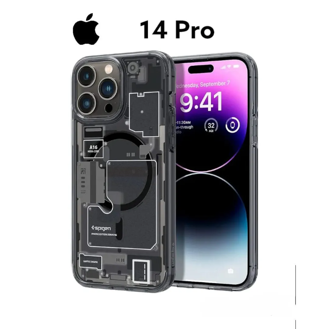 Spigen Ultra Hybrid Zero One Magfit Back Cover Case Compatible With Magsafe Designed For Apple Iphone 14 Pro 6.1 Inches 2022 (Tpu + Poly Carbonate | Zero One)