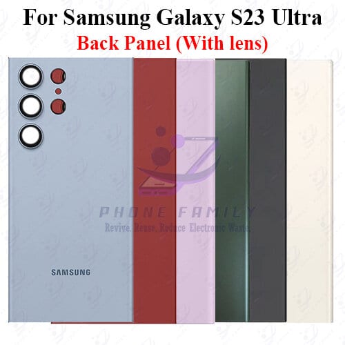 For Samsung Galaxy S23 Ultra Back Panel/Backshell/ Casing +Camera Lens With Logo-All Colors Available Price in Bangladesh - Mobile.com.bd