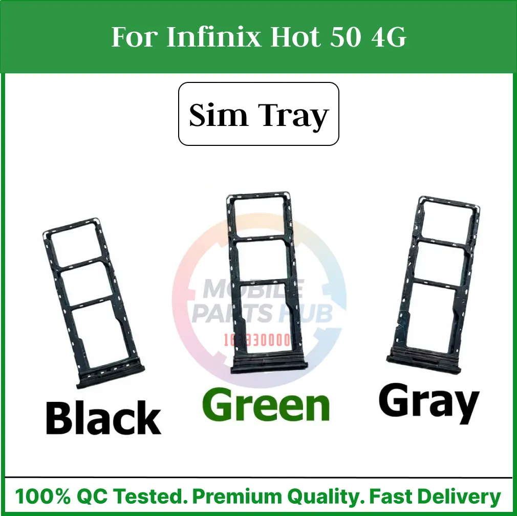 For Infinix Hot 50 4G  Sim Tray Micro SD Card Slot with Sim Ejector Pin Replacement Parts - Price in Bangladesh