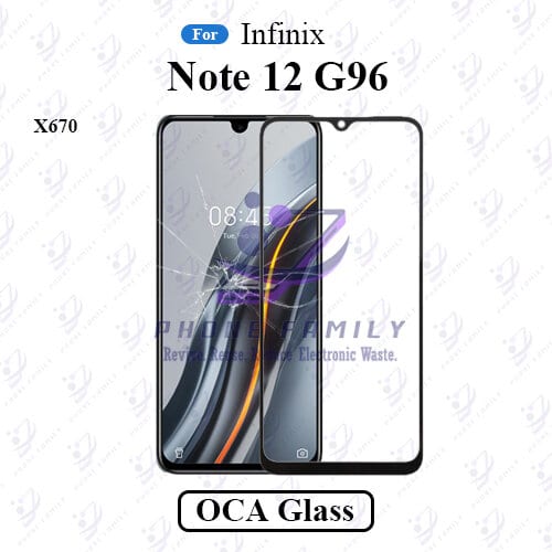For Infinix Note 12 G96 X670 Display Touch Screen Front Glass Lens + Lamination OCA , Not Tempered Glass Protector - Price in Bangladesh