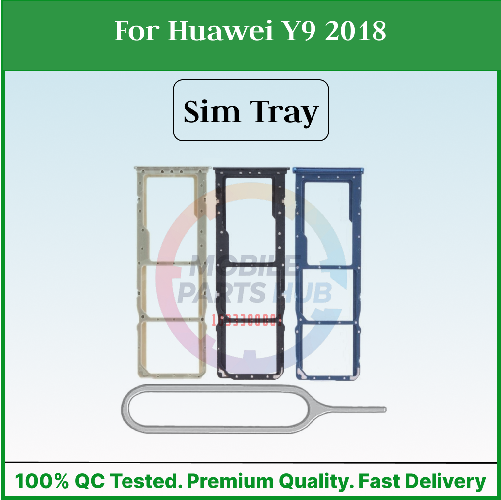 For Huawei Y9 2018 Sim Tray Micro SD Card Slot with Sim Ejector Pin Replacement Part Mobile Parts & Accessories Price in Bangladesh - Mobile.com.bd