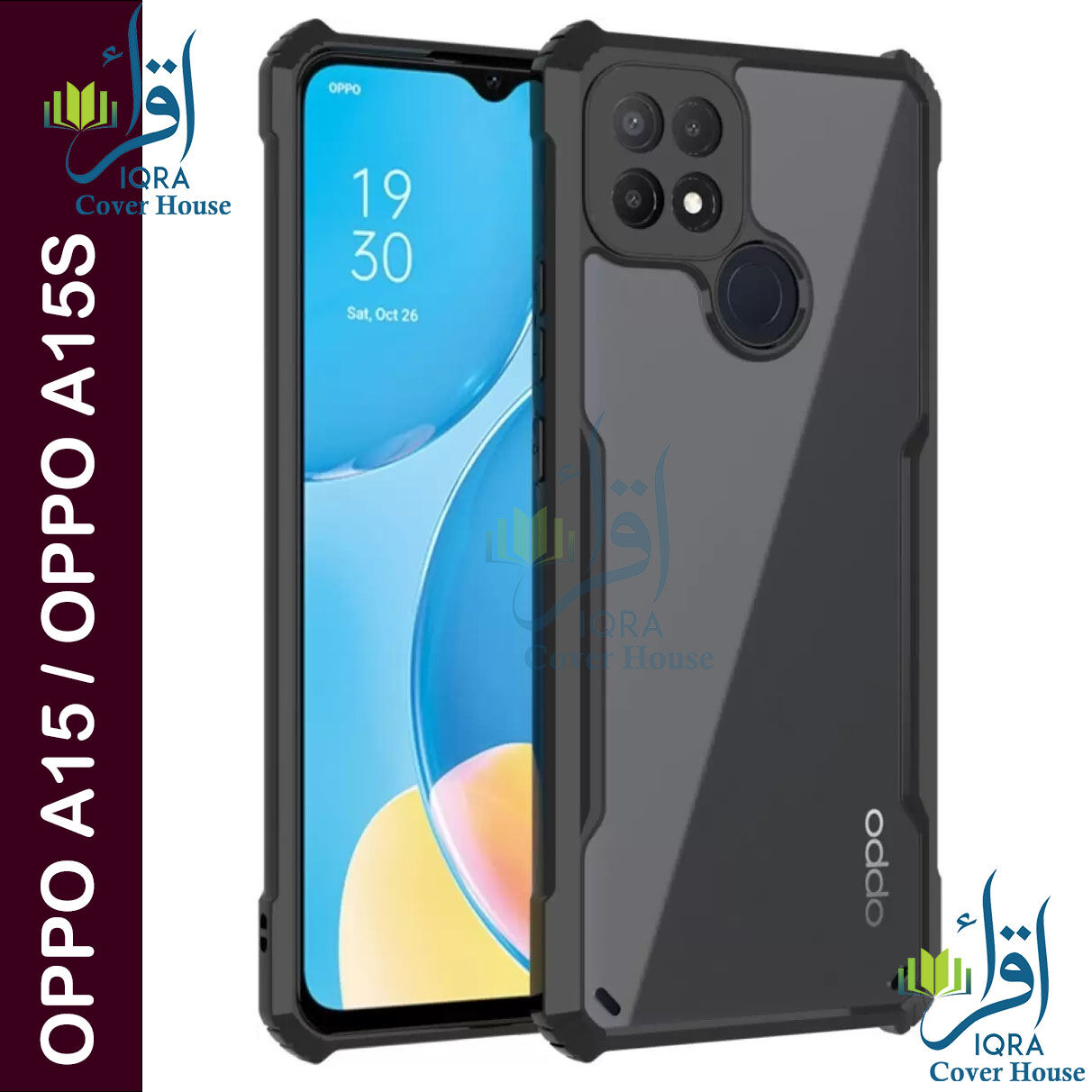 Xundd Back Cover for OPPO A15 / OPPO A15S Transparent Hybrid Hard PC Back Bumper