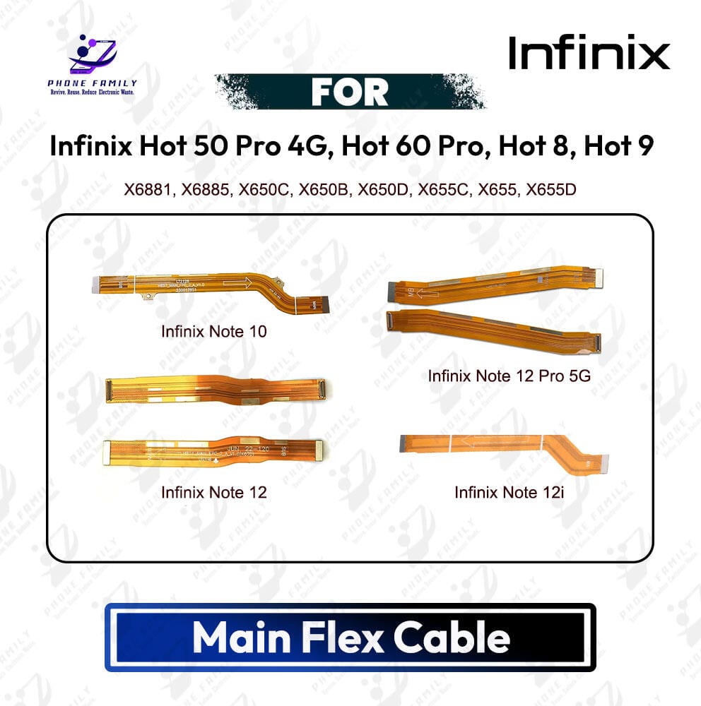 Infinix Note 10, Note 12, Note 12i, Note 12 Pro 5G Main Board Motherboard Connector Flex Cable Flex Cable Ribbon Price in Bangladesh - Mobile.com.bd
