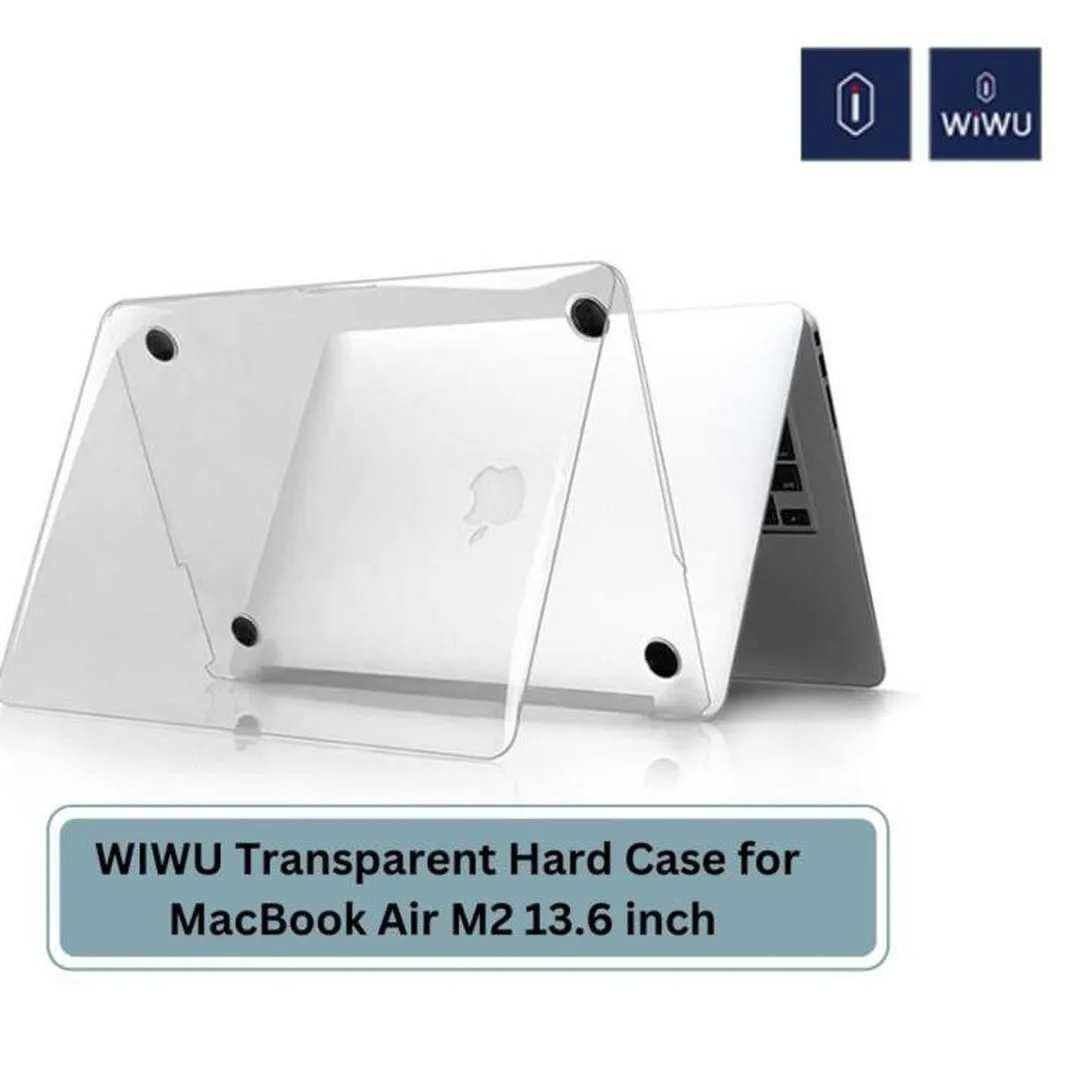 WIWU 13 inch Case for Macbook Air 2020 M1 A2338 A2289 A2251 Ultra Thin Plastic Hard Shell Case- Transparent