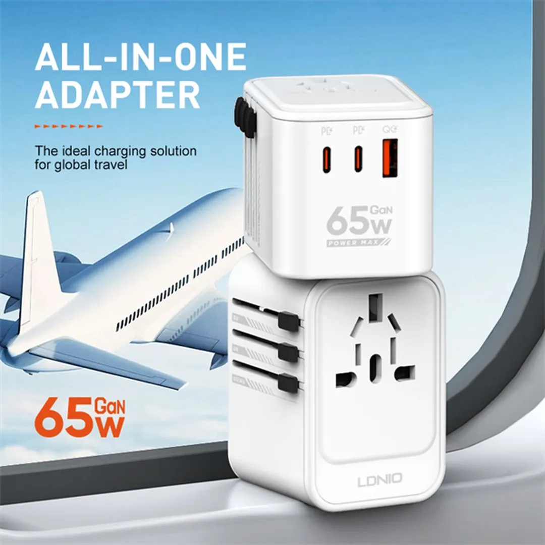 LDNIO-Z6 USB Ports 65W GaN Travel Adapter - Price in Bangladesh