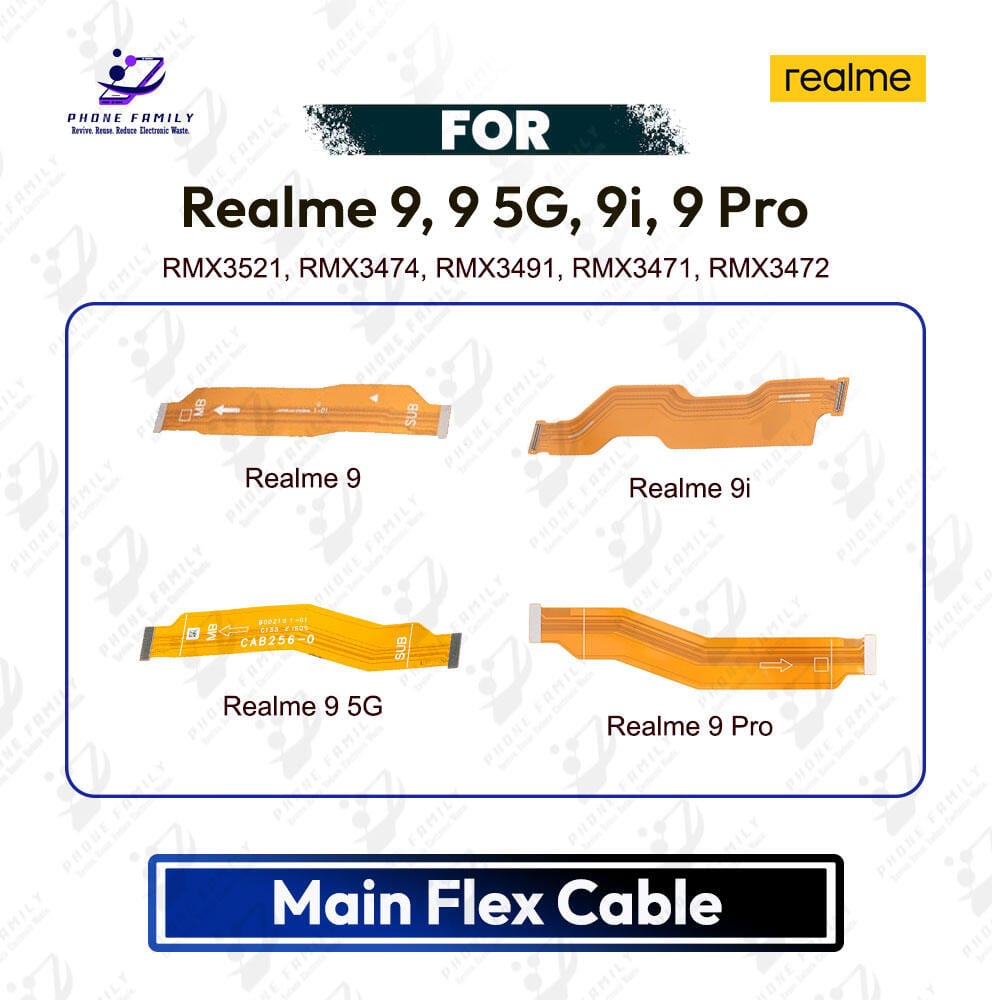 Realme 9, 9 5G, 9i, 9 Pro Main Board Motherboard Connector Flex Cable - Price in Bangladesh