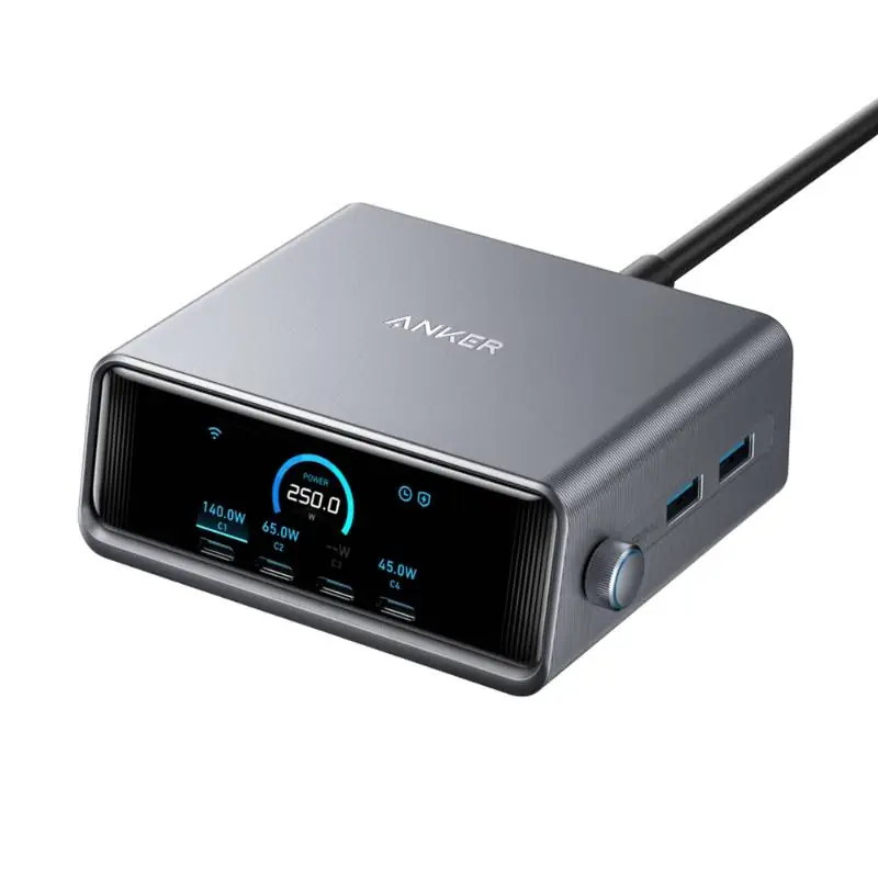 Anker Prime Charger 250W A2345 GaNPrime 6 Ports Cable & Adapters Price in Bangladesh - Mobile.com.bd