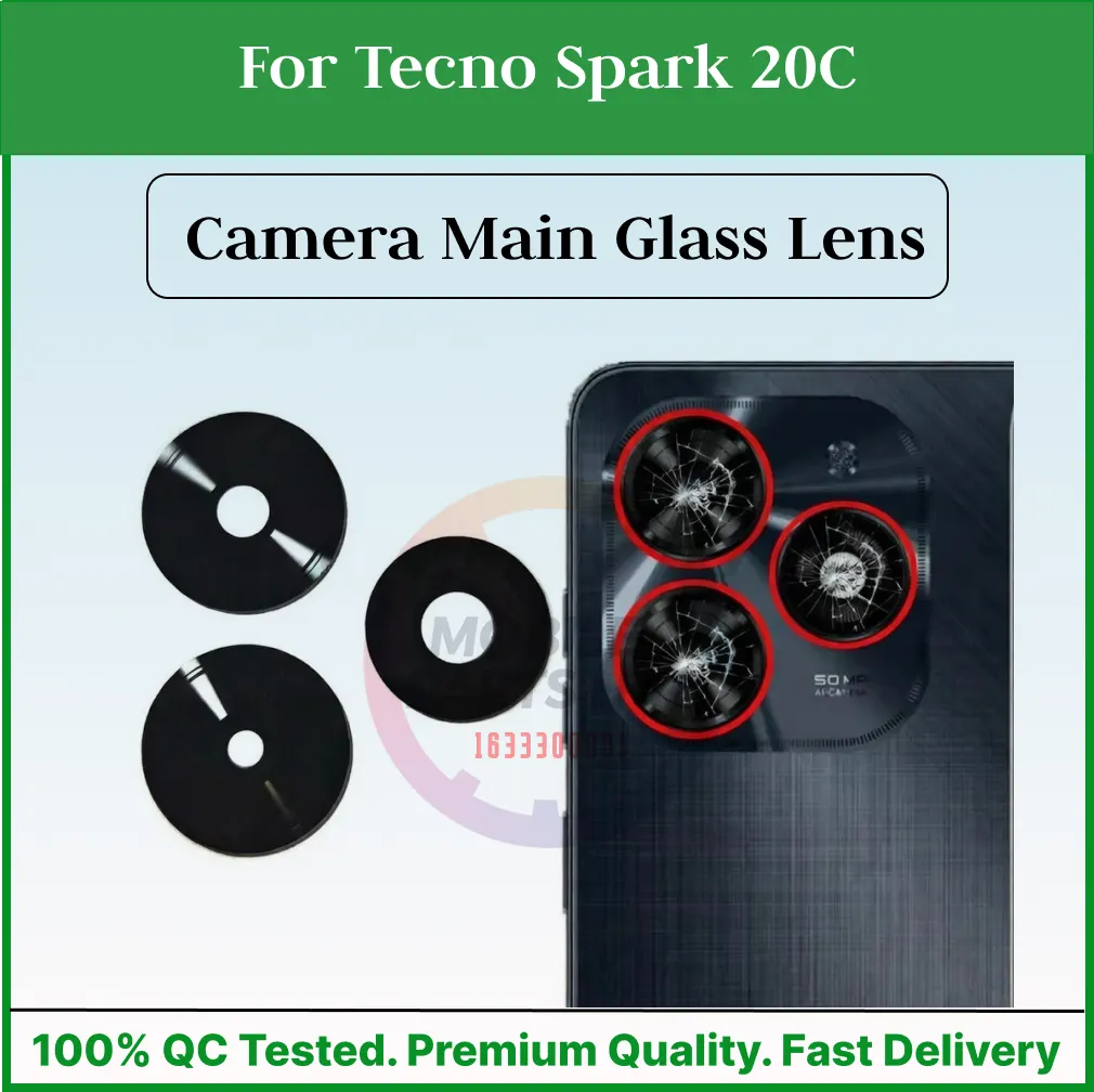 For Tecno Spark 20C Camera Main Glass Lens Replacement Part Mobile Parts & Accessories Price in Bangladesh - Mobile.com.bd