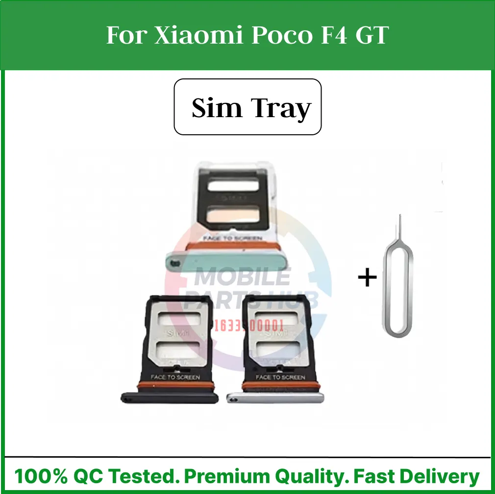 For Xiaomi Poco F4 GT Nano Sim Card Tray Holder Sim Adaptor With Free Sim Ejector Pin Replacement Part Mobile Parts & Accessories Price in Bangladesh - Mobile.com.bd