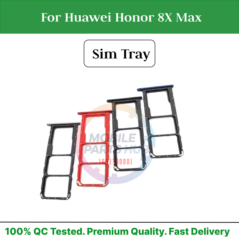Huawei Honor 8X Max Nano Sim Card Tray Holder Sim Adaptor With Free Sim Ejector Pin Replacement Part Mobile Parts & Accessories Price in Bangladesh - Mobile.com.bd