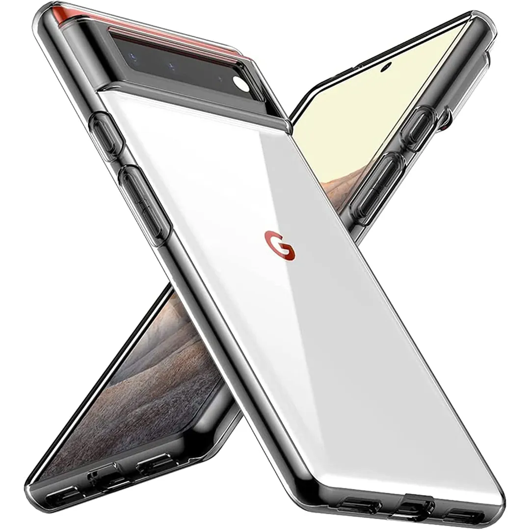 Google Pixel 6 Pro Premium Silicone Case Crystal Clear Soft Tpu Ultra-Thin Transparent Flexible Protective Mobile Phone Back Cover