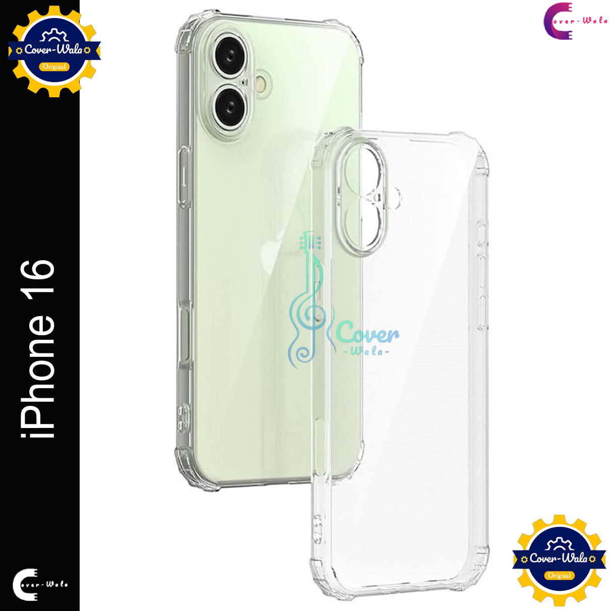Transparent back cover For iPhone 16 5G Luxury transparent Protect Back Cover Soft Case